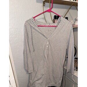 Calvin Klein hooded striped top